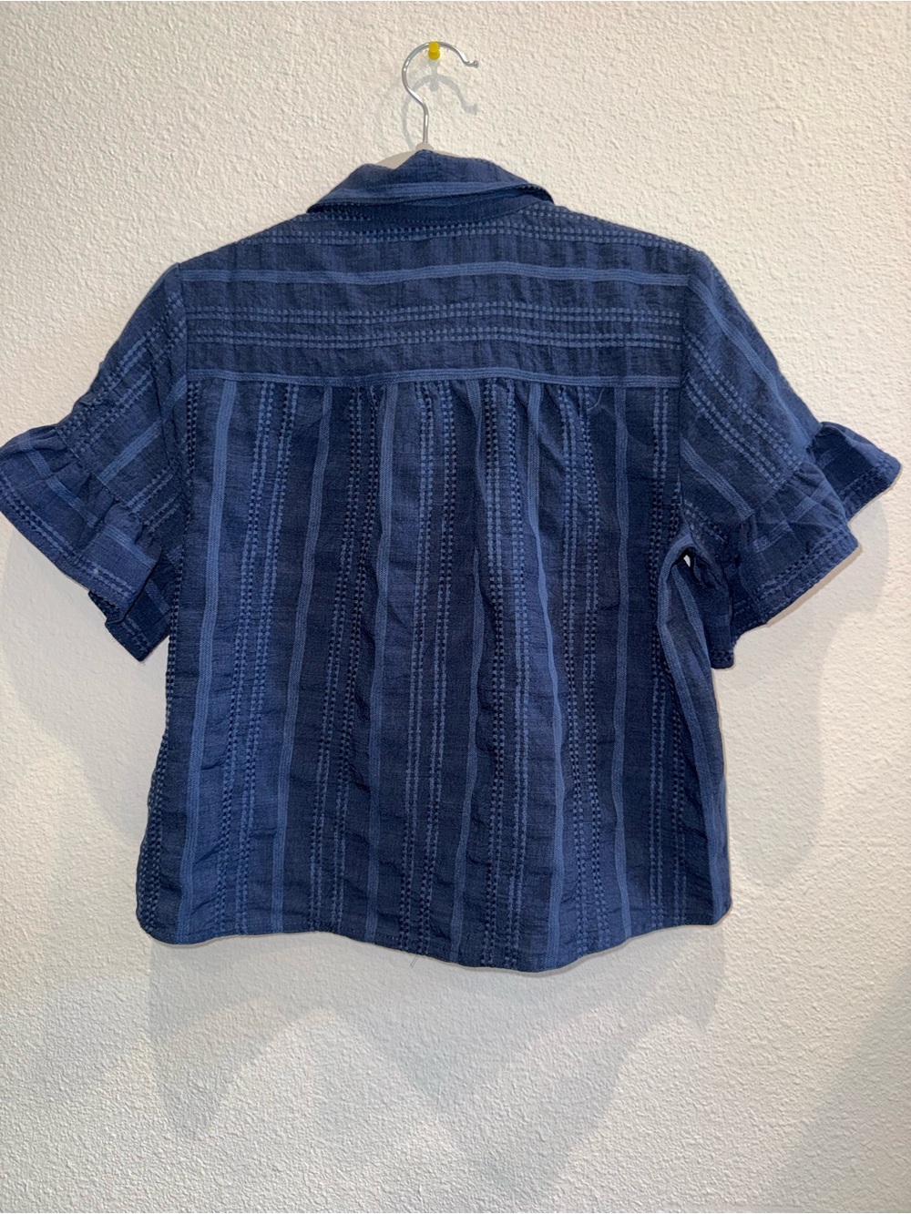 Hope & Harlow Navy Short-Sleeve Button-Down Shirt - Picture 2 of 6
